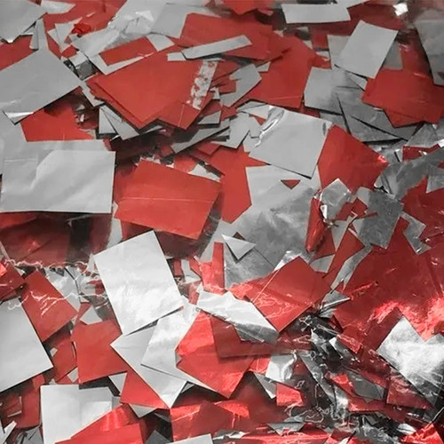 Imagem 4 de 8 de 5 Kg Papel Picado Chuva De Prata Vermelho Máquina Sky Paper