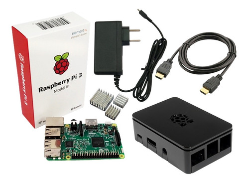 Kit Raspberry Pi3 B, Fonte E Case Oficial Premium Black