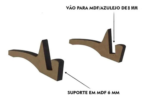 Kit 100 Pares De Suporte Azulejo/quadro/vidro 8 Mm 1353