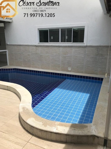 Imagem 5 de 30 de Casa 4 Suítes Em Condomínio Fechado, Buraquinho - Lauro De Freitas - Ca01136 - 70448689