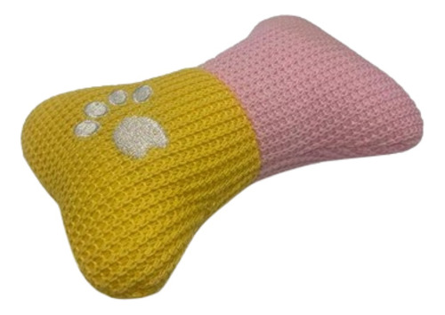 Juguete Para Perros Hueso De Tela Con Chifle 14cm