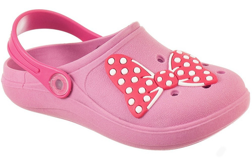 Babuche Infantil Chinelo Sandalia Menina Laço Poa Confort