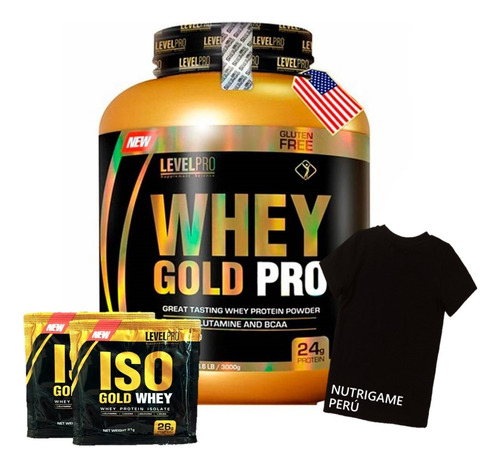 Proteina Whey Gold Pro 6.6lbs Level Pro - Tienda Fisica