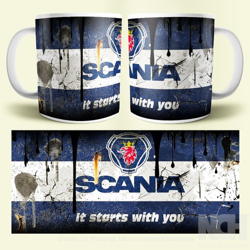 Taza Cerámica  Personalizada Autos Scania