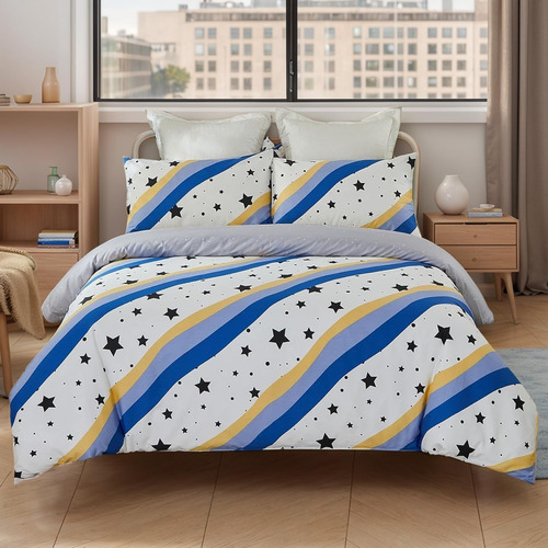 Brandream Juego De Cama Tamaño Queen De Algodón Con Diseño D