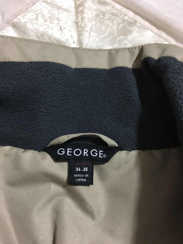 George Chamarra Para Caballero Talla 34 Color Café (Usado)
