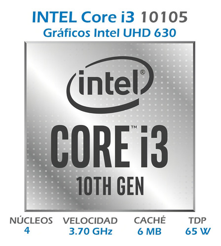 Procesador Intel Core I3 10105 De 4 Núcleos Y 4.4ghz