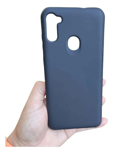 Case Funda Silicona Gamuzada Para Samsung A11/ + Mica