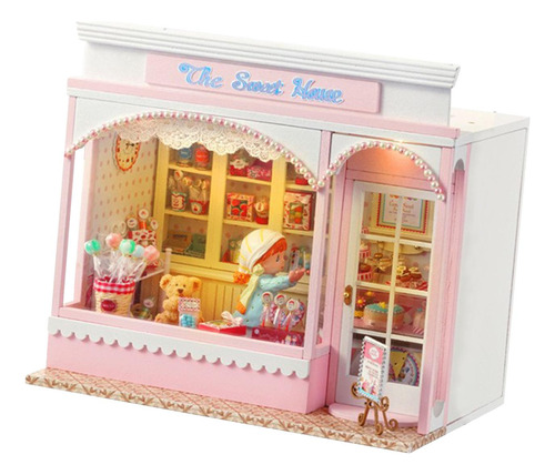 Kits De Casa De Bonecas Em Miniatura Diy, Doce Lar