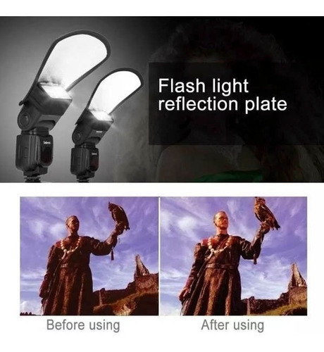 Imagen 9 de 9 de Rebotador Reflector Difusor Universal Para Flash - 2 En 1