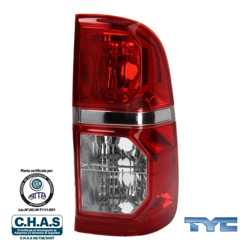Imagen 2 de 10 de Faro Trasero Toyota Hilux 2012 2013 2014 2015 Tyc Derecho-