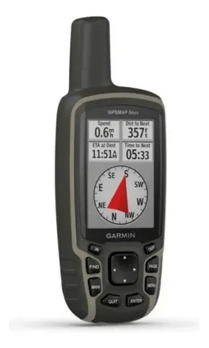 Gps Esportivo Portatil Garmin Gpsmap 64sx Cinza 8gb Tela 2,6