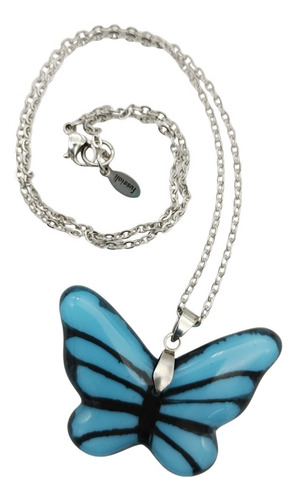 Imagen 4 de 6 de Collar De Mariposa Bengala Pintada A Mano