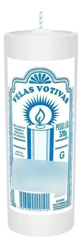 Velas Votivas São Domingos 320g Branca - Parafina E Pavio