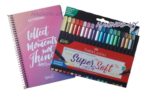 Mega Kit De Lettering Punta Pincel, Plantillas Faber Lf2