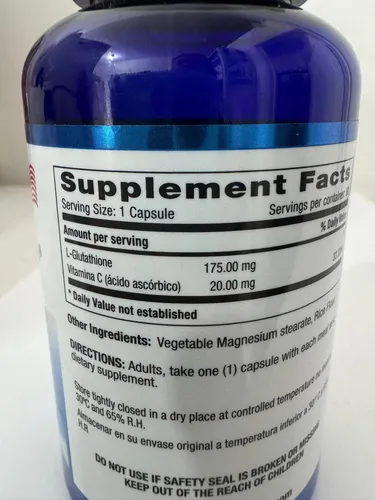 L-glutatión + Vitamina C X 90ca - Unidad a $105000