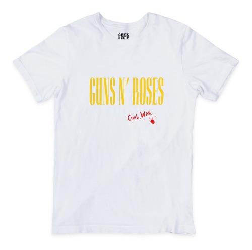 Camiseta Guns And Roses Civil War Rock