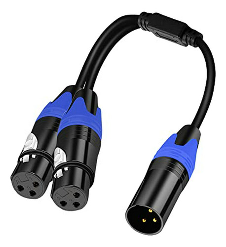 Cable Para Micrófono: 1 Macho A 2 Hembra Xlr Y Splitter Micr