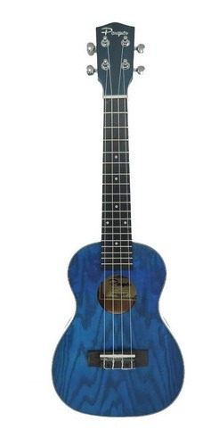 Ukelele Concierto Parquer Madera Fresno Azul Funda