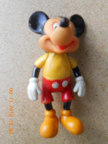 Muñeco Mickey Plastico Cabeza De Goma - Disney - 13 Cm