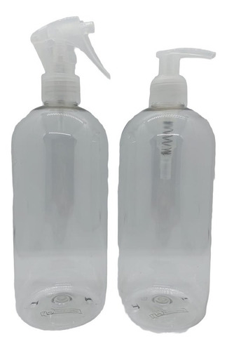 Combo Envases De 500 Ml Color Cristal - Pack 5 Unid De C/u Cristal