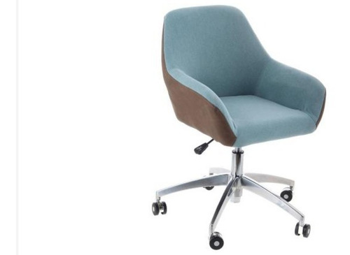 Sillón Pc Diseño Helen 90x59x57 Cm Café/celeste