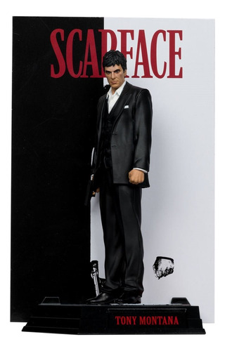 Tony Montana Movie Maniacs Posed Figure 6 Inch