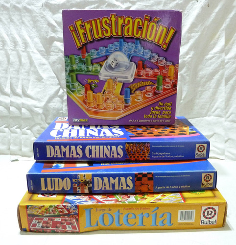 Lote De 4 Juegos De Mesa Ludo Loteria Simil Ludomatic Damas