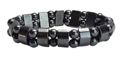 Pulsera Brasileña Hombre Mujer Piedra Hematita Magnética 