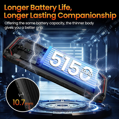 Doogee Blade10 Celular 9gb Ram+128gb Rom Octa Core Pantalla Ips 6,56 90hz, 5150mah Android 14 Desbloqueo Facial Ultrafino