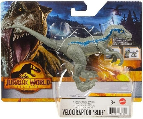 Mattel Jurassic World Dominion Velociraptor Blue