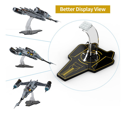 Soporte Acrílico Naocard Para Lego Star Wars N-1
