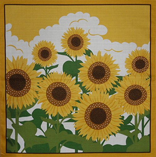 Furoshiki Gamuza Regalo Diseño Girasol Tela Japonesa 50 Cm