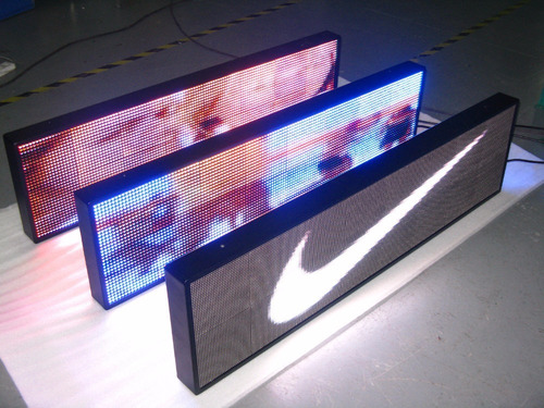 Imagen 1 de 8 de Letrero Led Programable Nacional Full Color De 130cm X 40cm