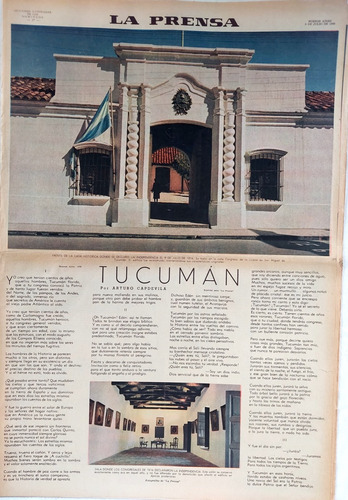 La Prensa 1966 Dedicado A Tucuman Independencia Casa Oberti