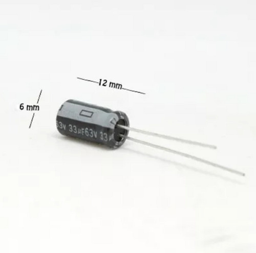 5 Piezas Capacitor Electrolitico 33uf 63v Temperatura 105°c