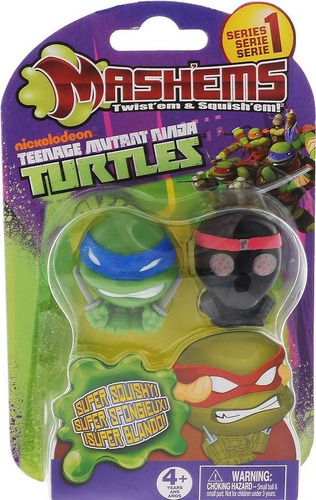 Juguete Niños Tortugas Ninja Peluches 2 Piezas En Un Juego