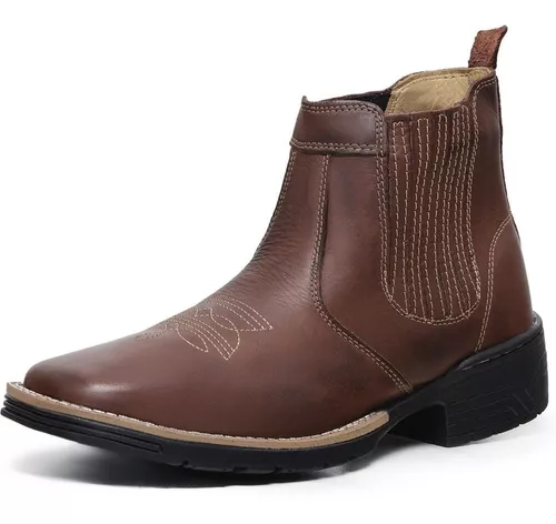 Bota botina caterpillar masculina em couro legitimo resistente