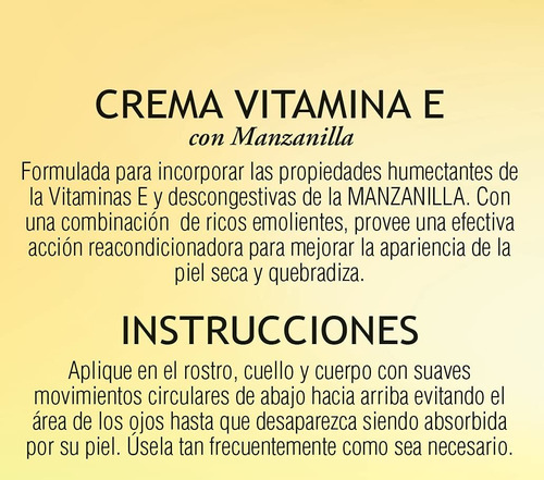 Concha Nacar De Perlop Crema De Manzanilla Vitamina E 2oz