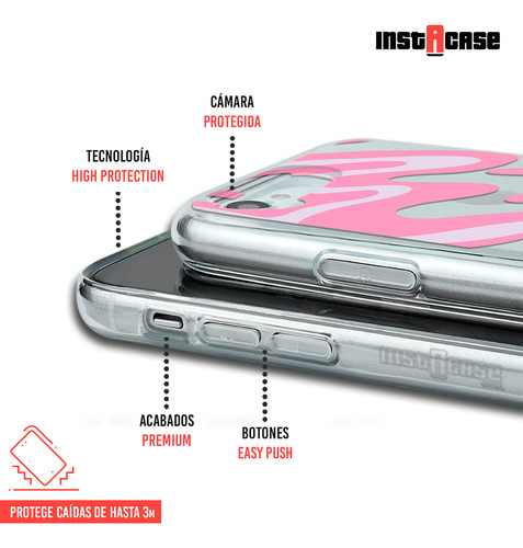 Funda Para iPhone Para Mujer Curvas Rosa Con Tu Nombre
