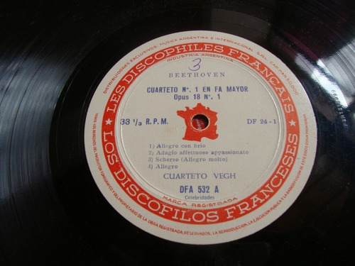 Sin Tapa Disco Cuarteto Vegh Beethoven Cuartetos 1 Y 2 Cl0
