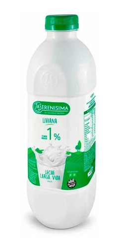 Pack X 6 Unid Leche  Uent3 Pet 1 Lt L.serenis. Leche Larga