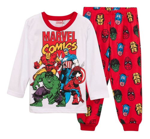 Pijama Manga Larga Vengadores Hombre Araña Marvel Lic Orig