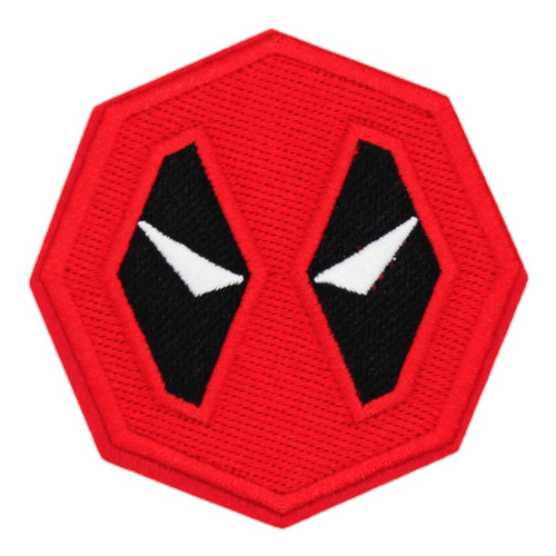 Parche Deadpool Octagonal- Marvel - Adherible - Alta Calidad