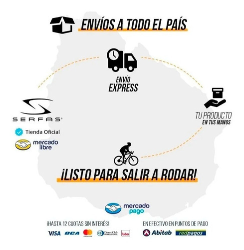 Imagen 2 de 3 de Funda De Asiento Para Bicicleta Serfas Rg Hybrid Pad