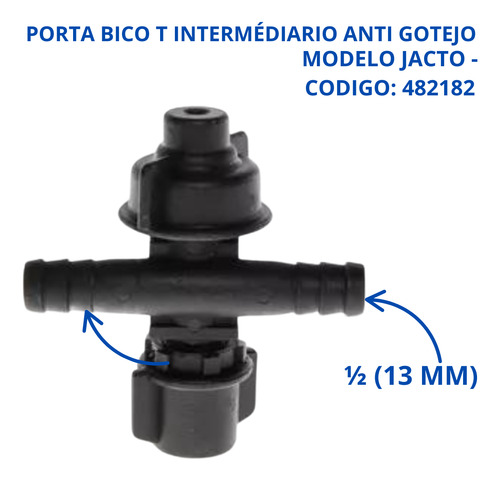 Kit 12 Porta Bico 10 T E 2 L Antigotejo Jacto Mang 1/2 Preto