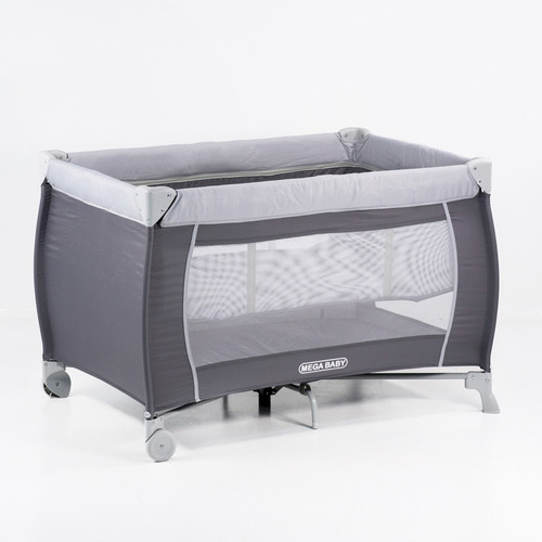 Practicuna Bebé Mega Baby Piscis C/cambiador, Capota Y Tul Color Dark grey Diseño de la tela Liso