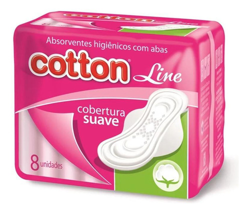 Absorvente Higiênico Feminino Cotton Line 8u Suave