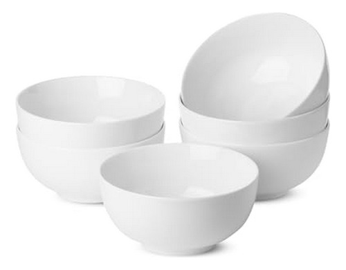 Conjunto De 6 Boles Blancos, Porcelana, 16 Oz