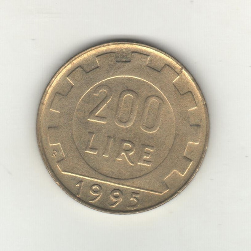 Italia Moneda De 200 Liras Año 1995 Km 105 - Excelente